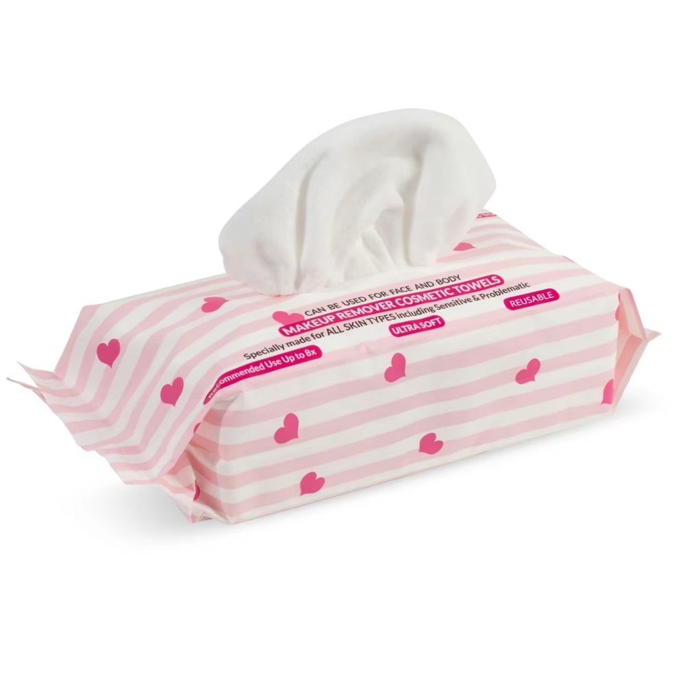 Heart Patterned Makeup Remover Wipes